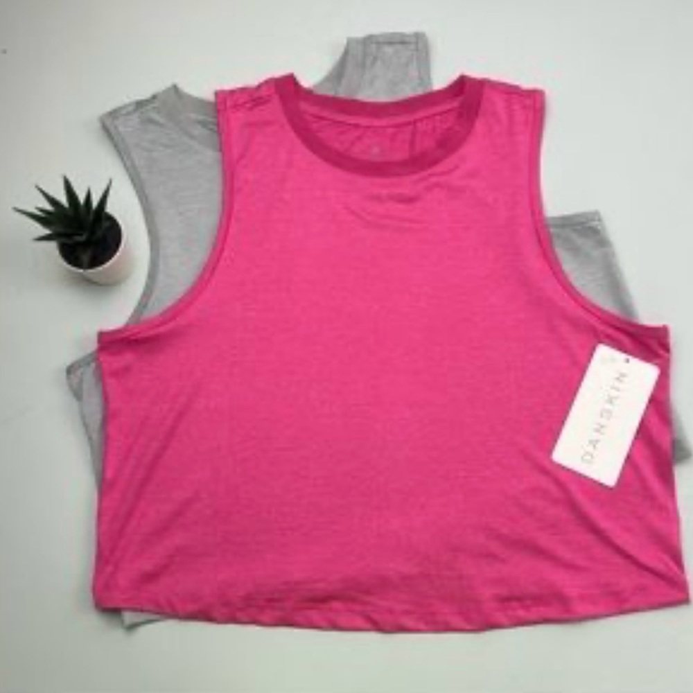 NWT Danskin 2-Pack Women’s Crop Tank Top Active Workout XL